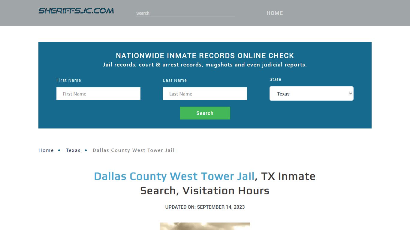 Dallas County West Tower Jail, TX Inmate Search, Visitation Hours